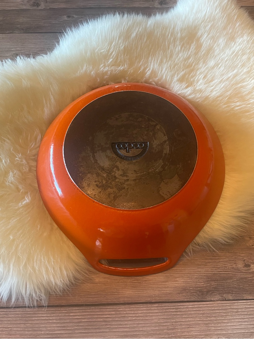 VTG Copco Enamel Paella Pan ~ Burnt Orange